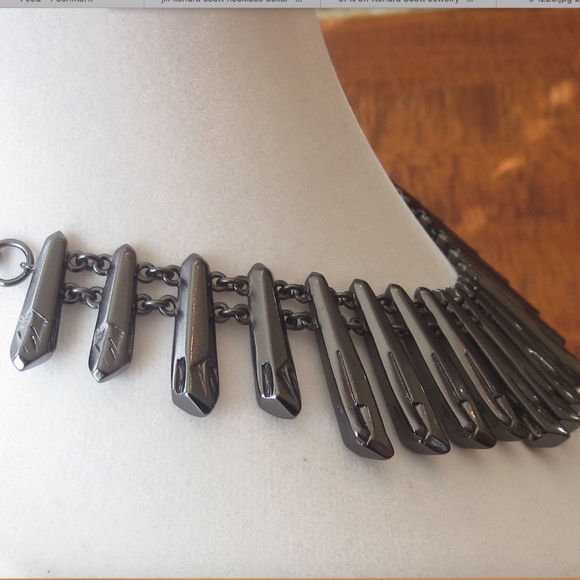 NWT Kendra Scott 'Jill' necklace in gunmetal - Picture 3 of 4